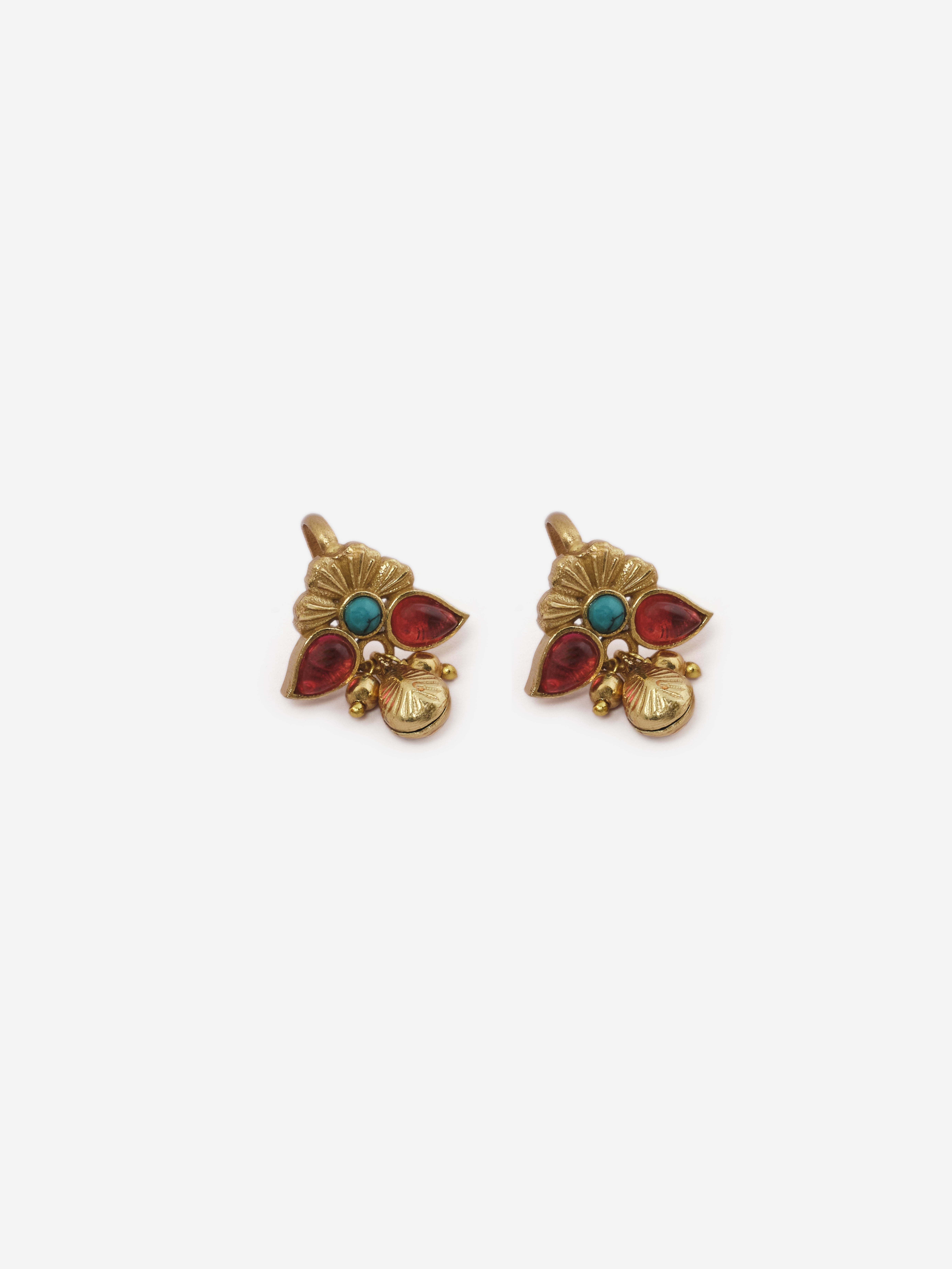 Floral Motif Earrings, , image 3